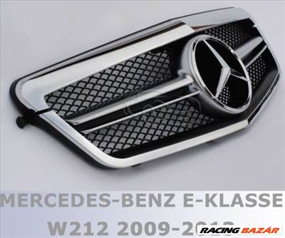 Mercedes Benz W212 2009-2013 króm - ezüst hűtőrács facelift E63 AMG stílusban