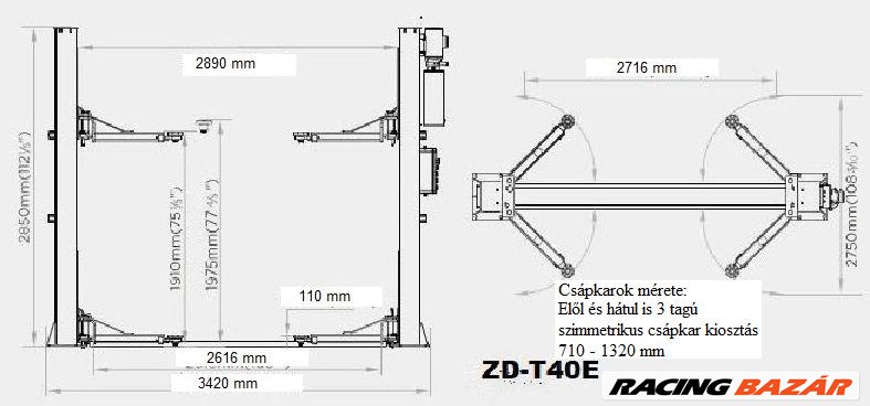 Csápos emelő 4 t  2. kép