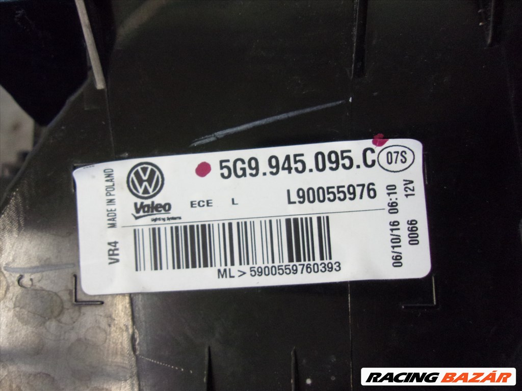 Volkswagen Golf VII bal hátsó külső lámpa 2013-2017 5G9945095C 4. kép