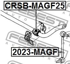 FEBEST CRSB-MAGF25 - Stabilizátor szilent CHRYSLER DODGE 1. kép