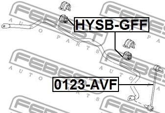 FEBEST HYSB-GFF - Stabilizátor szilent HYUNDAI HYUNDAI (BEIJING) KIA KIA (DYK) 1. kép