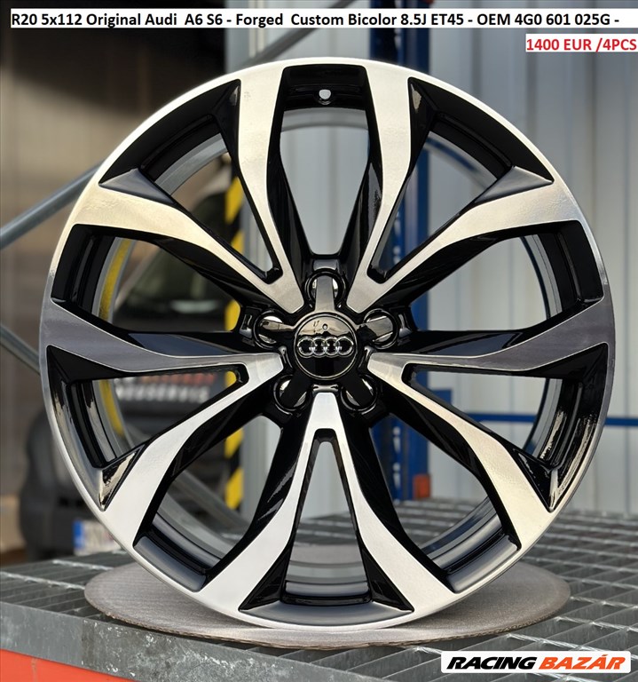 R20 5x112 Original Audi  A6 S6 - Forged  Custom Bicolor 8.5J ET45 - 1. kép