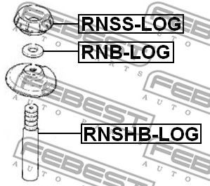FEBEST RNSHB-LOG - Védősapka/gumiharang, lengéscsillapító DACIA NISSAN RENAULT 1. kép