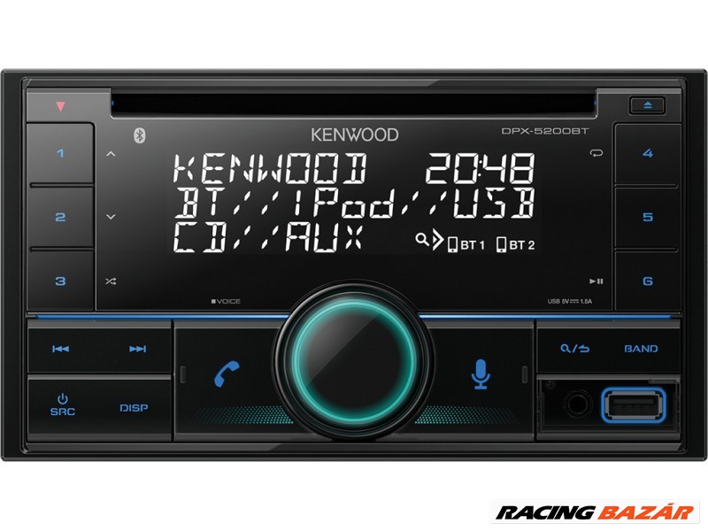 Kenwood DPX-5200BT autórádió, fejegység 2din 1. kép