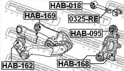 FEBEST HAB-168 - Lengőkar szilent HONDA HONDA (DONGFENG)