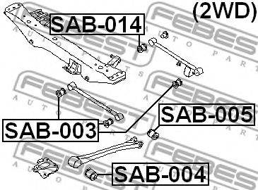 FEBEST SAB-003 - Lengőkar szilent SUBARU