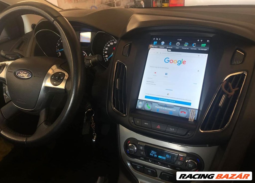 Ford Focus 3 Android CarPlay Tesla Style Multimédia GPS Fejegység Rádió Tolatókamerával 3. kép