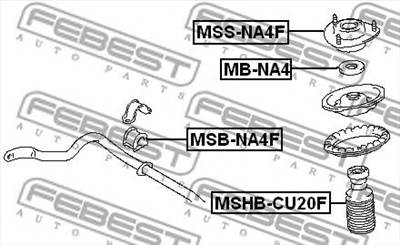 FEBEST MSS-NA4F - lengéscsillapító rögzités MITSUBISHI