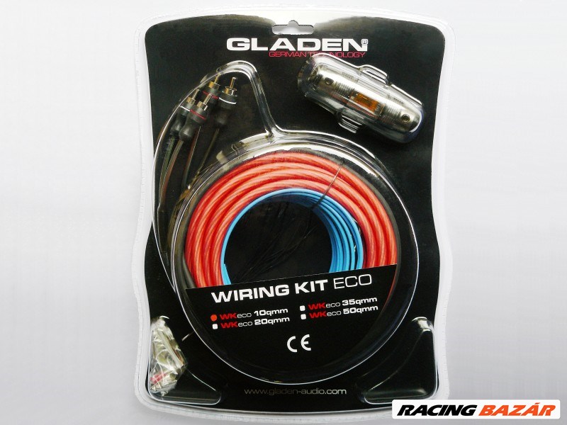 Gladen Audio WK 10mm2 autóhifi tápkábel szett 1. kép