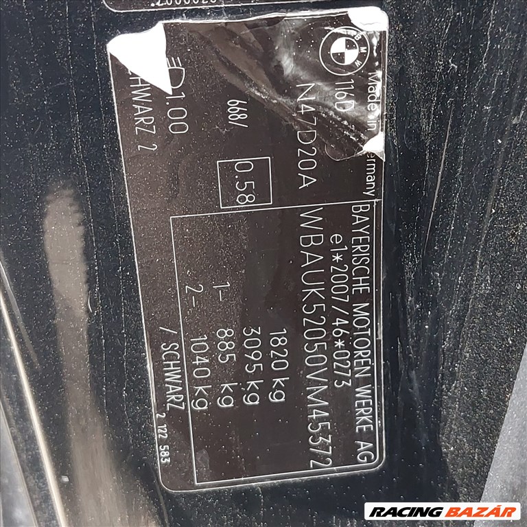 BMW 1-es sorozat (E81, E82, E87, E88) bontott alkatrészei 10. kép