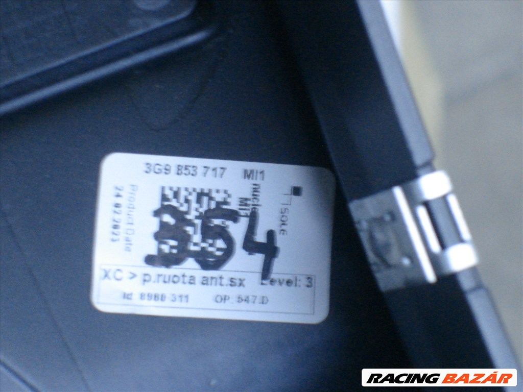 VW Passat B8 Alltrack Új Bal első Sárvédő műanyag Ív 3G9853717 2015-től 5. kép