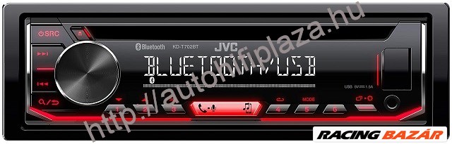 JVC KD-T702BT Autórádió USB bemenettel és Bluetooth csatlakozással 1. kép