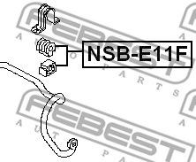 FEBEST NSB-E11F - Stabilizátor szilent NISSAN NISSAN (DFAC) NISSAN (DONGFENG) 1. kép