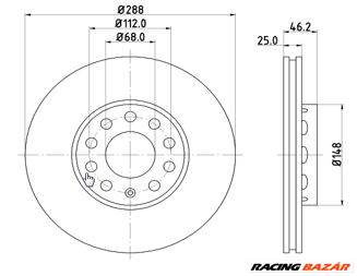 MTR 12108510 - féktárcsa AUDI SEAT SKODA VW