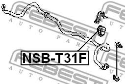 FEBEST NSB-T31F - Stabilizátor szilent NISSAN NISSAN (DFAC) NISSAN (DONGFENG) 1. kép
