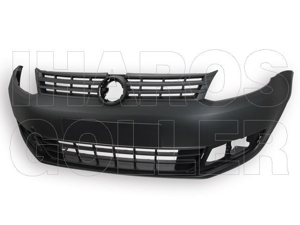 VW Caddy 2010-2015 - Első lökh. fekete vonószemborítással (Kombi) 1. kép