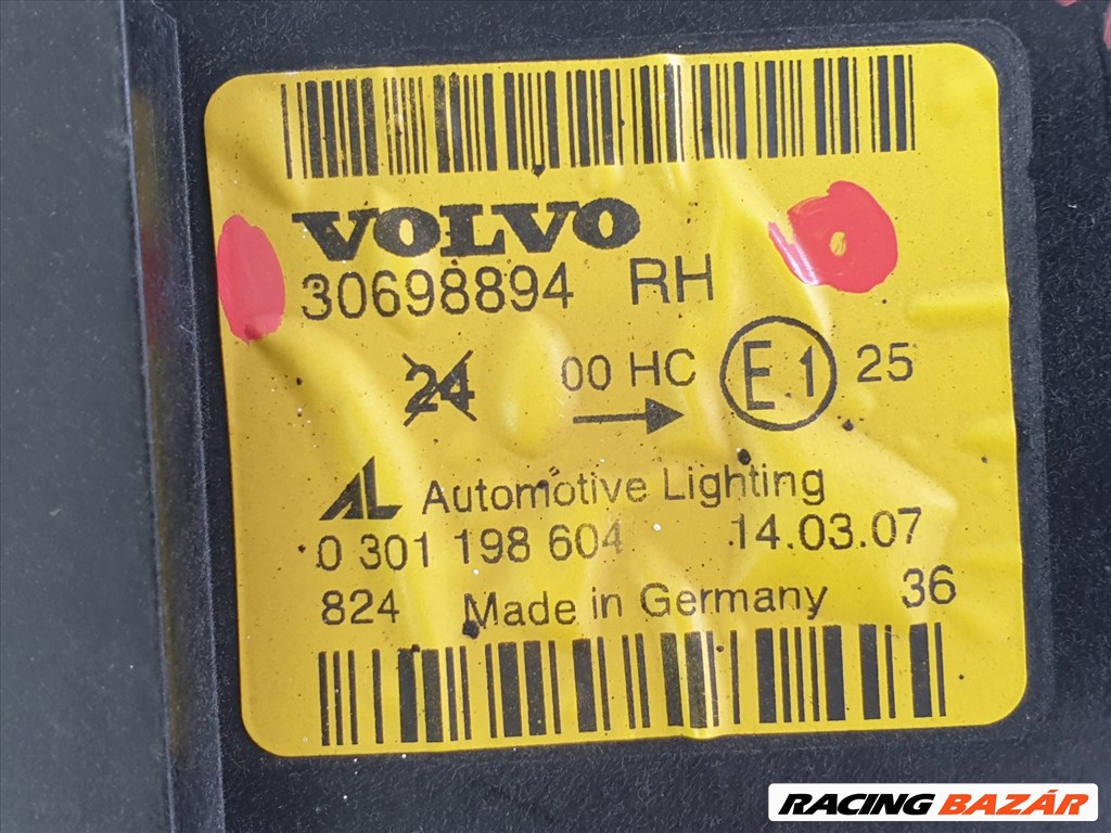 505696 Volvo V50, 2007, Jobb Első Projektoros Lámpa, Fényszóró 30698894 6. kép
