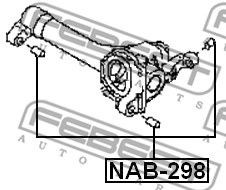 FEBEST NAB-298 - Csapágy, differenciál NISSAN 1. kép