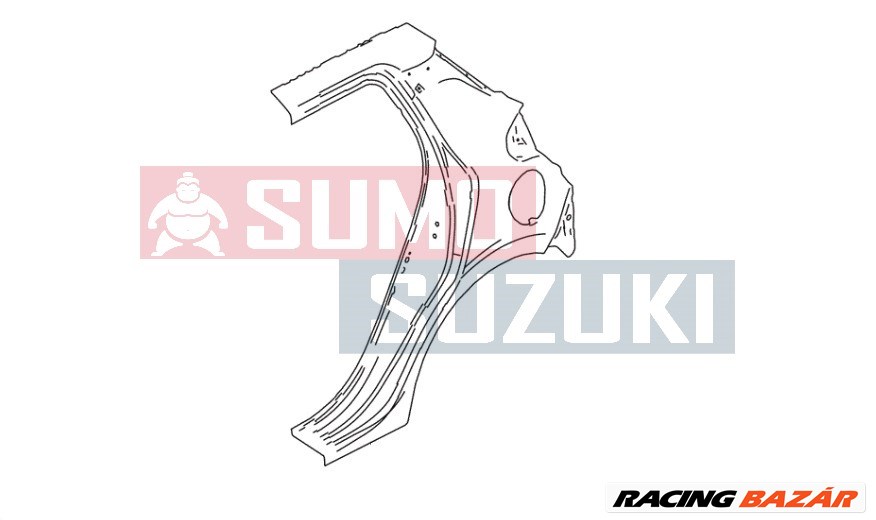 Suzuki Swift 2017-> bal hátsó sárvédő 64511-53R01-P31 2. kép