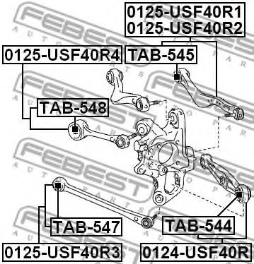 FEBEST TAB-545 - Lengőkar szilent CHRYSLER DODGE FIAT LANCIA LEXUS 1. kép