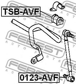 FEBEST TSB-AVF - Stabilizátor szilent TOYOTA 1. kép