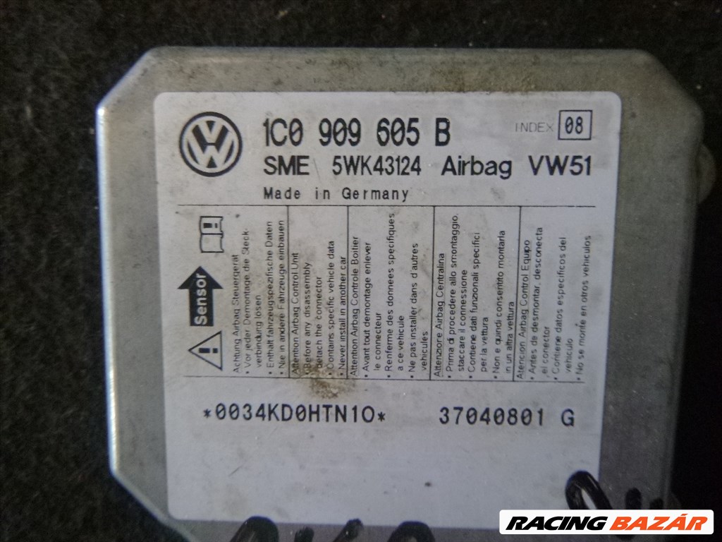Volkswagen Passat   B5.5 légzsák indító ,, KIPRÓBÁLVA NEM VOLT 1C0 909 605B 5wk43124 1. kép