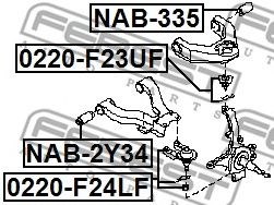 FEBEST NAB-335 - Lengőkar szilent NISSAN 1. kép