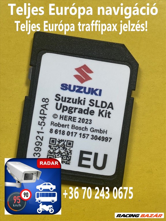 ÚJ! Legfrissebb Suzuki 2023 Teljes Európa Navigáció gyári Gps kártya+Teljes EU traffipax ajándék! 13. kép
