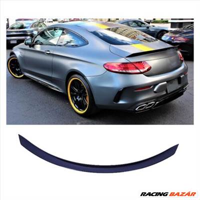 Mercedes Benz C205 coupe C-osztály C63 AMG stílusú lakkozott fekete csomagtartó spoiler