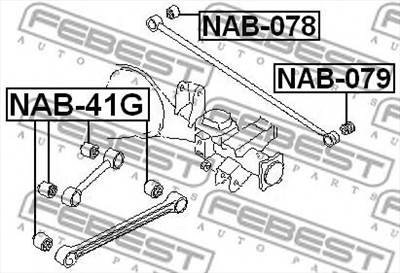 FEBEST NAB-41G - Lengőkar szilent FORD NISSAN