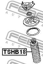 FEBEST TSHB18 - Védősapka/gumiharang, lengéscsillapító BMW CHRYSLER CITROËN DODGE HYUNDAI HYUNDAI (B 1. kép