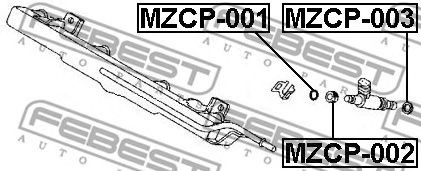 FEBEST MZCP-002 - Tömítőgyűrű, fúvóka tartó MAZDA MITSUBISHI MITSUBISHI (BJC) SUBARU 1. kép