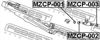 FEBEST MZCP-002 - Tömítőgyűrű, fúvóka tartó MAZDA MITSUBISHI MITSUBISHI (BJC) SUBARU