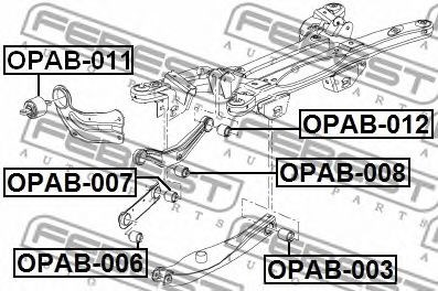 FEBEST OPAB-012 - Lengőkar szilent BUICK BUICK (SGM) CHEVROLET CHEVROLET (SGM) OPEL SAAB 1. kép