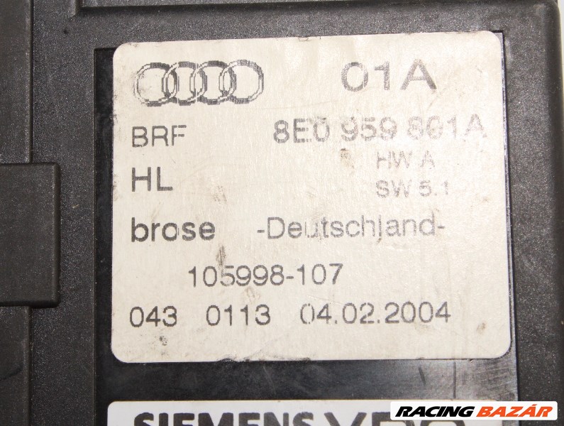 AUDI A4 II (8E2, B6) 3.0 Bal hátsó Ablakemelő Motor 8e0959801a 3. kép