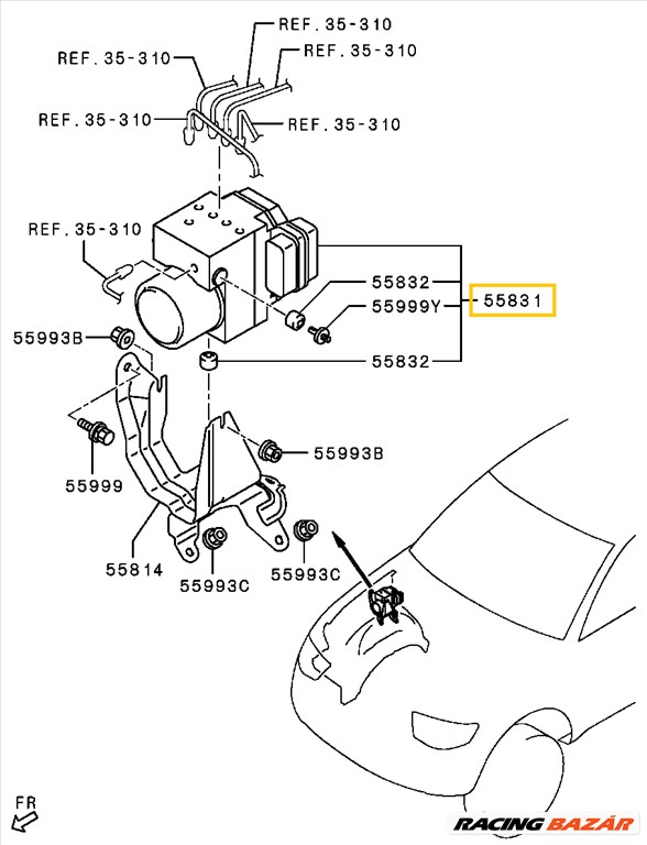 Mitsubishi L200 ABS Module Kocka Vezérlő Egység MN102452 ADVICS 133800-7110 6. kép