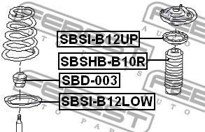 FEBEST SBSI-B12LOW - rugótányér SUBARU 1. kép