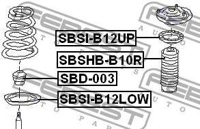 FEBEST SBSI-B12LOW - rugótányér SUBARU