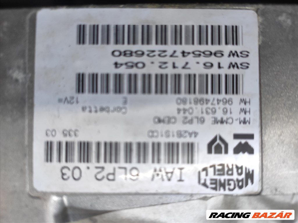Peugeot 206 90 motorvezérlő elektronika szett 2. kép