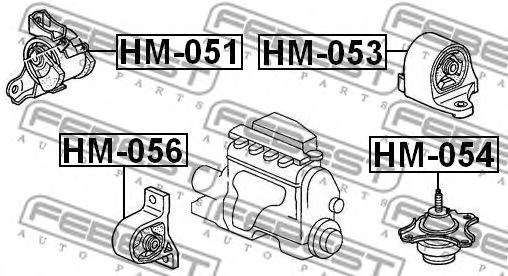 FEBEST HM-051 - motortartó bak HONDA 1. kép