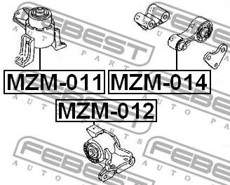 FEBEST MZM-012 - motortartó bak MAZDA 1. kép