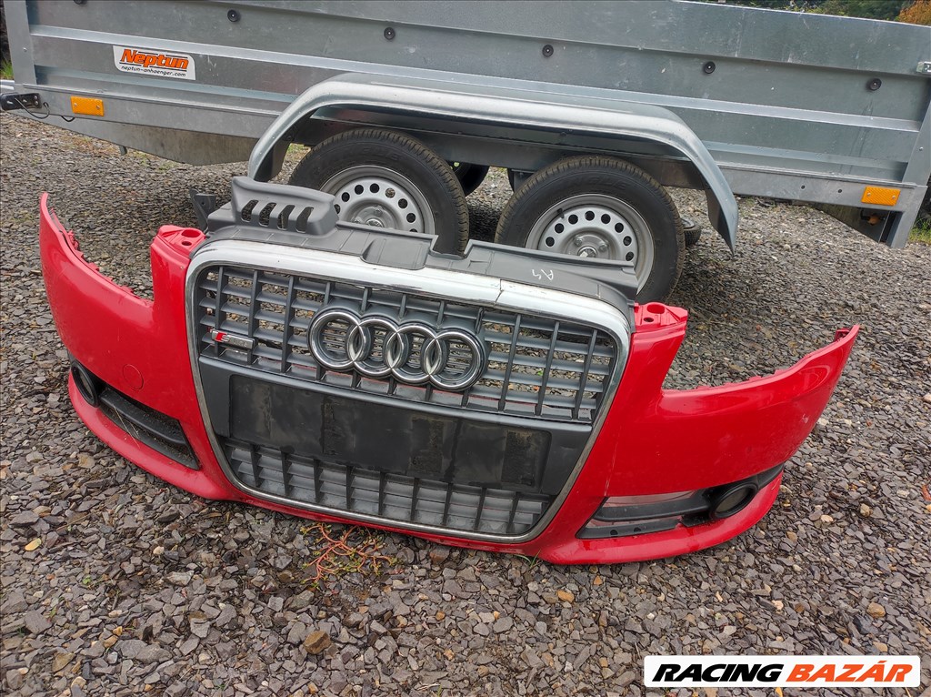 Audi A4 B7, s-line, sérült első lökhárító  1. kép