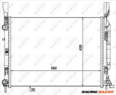 NRF 53004 Hűtőradiátor