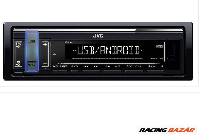 JVC KD-X161 autórádió, fejegység USB / AUX kék világítás 1. kép