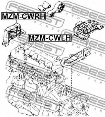 FEBEST MZM-CWRH - motortartó bak MAZDA