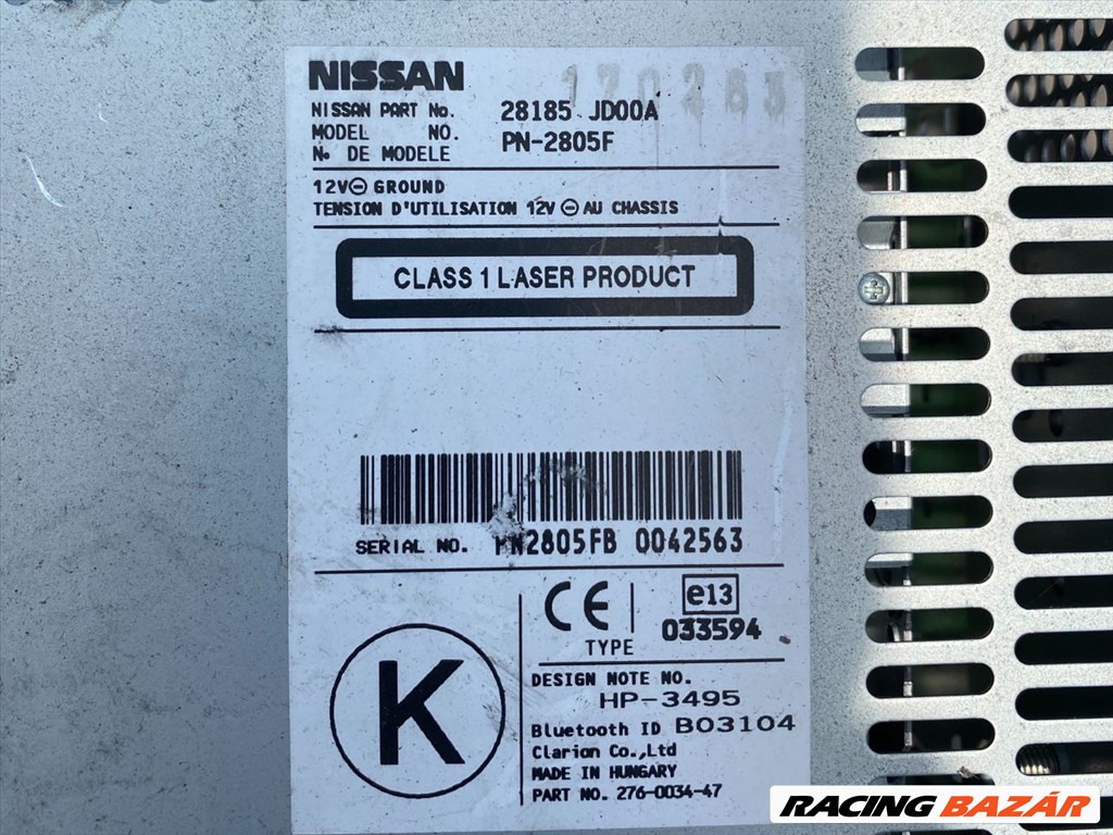 Nissan Qashqai (J10) Rádió / CD 3. kép