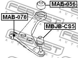 FEBEST MAB-076 - Lengőkar szilent MITSUBISHI 1. kép