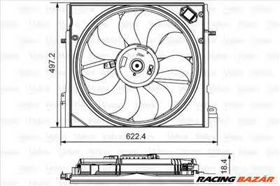 VALEO 698582 - hűtőventillátor NISSAN RENAULT