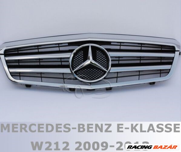 Mercedes Benz W212 2009-2013 króm - lakk fekete hűtőrács Avantgarde stílusban 1. kép