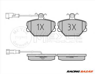 MEYLE 025 211 0016/W - fékbetét FIAT LANCIA